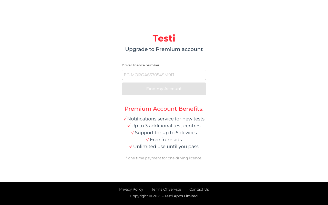 Testi pricing